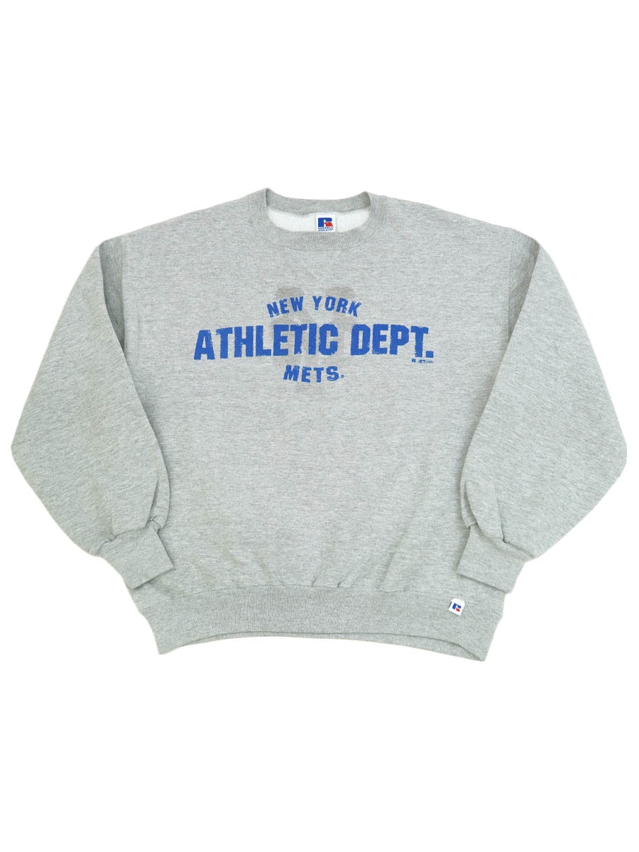 USA製 90's Vintage Russell Athletic スウェット 90s RUSSELL ATHLETIC ''NEW YORK ATHLETIC DEPT. METS'' 前V