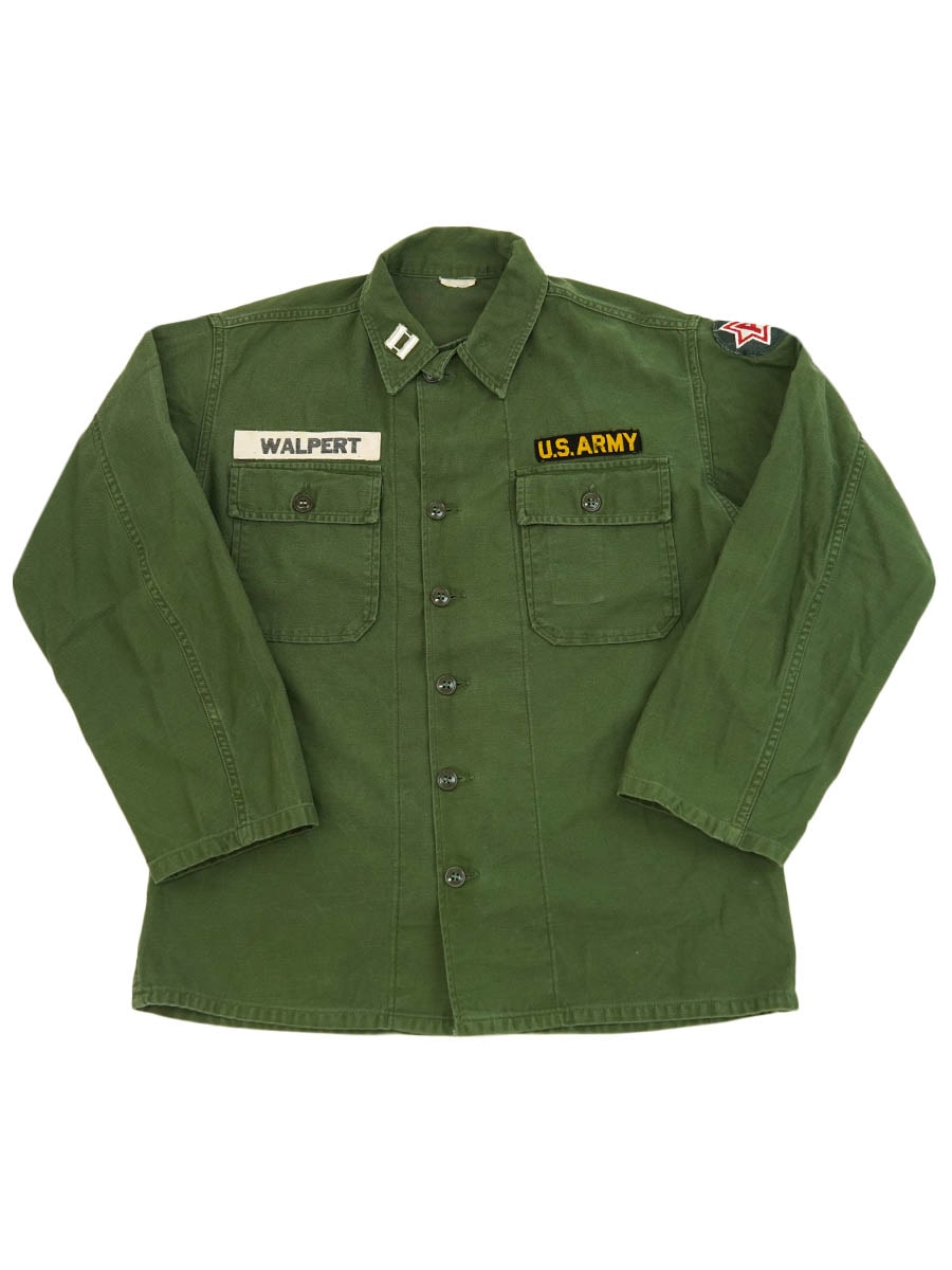 US ARMYユーティリティシャツ 62's U.S.ARMY ユーティリティシャツ ワッペン付き 表記(MEDIUM