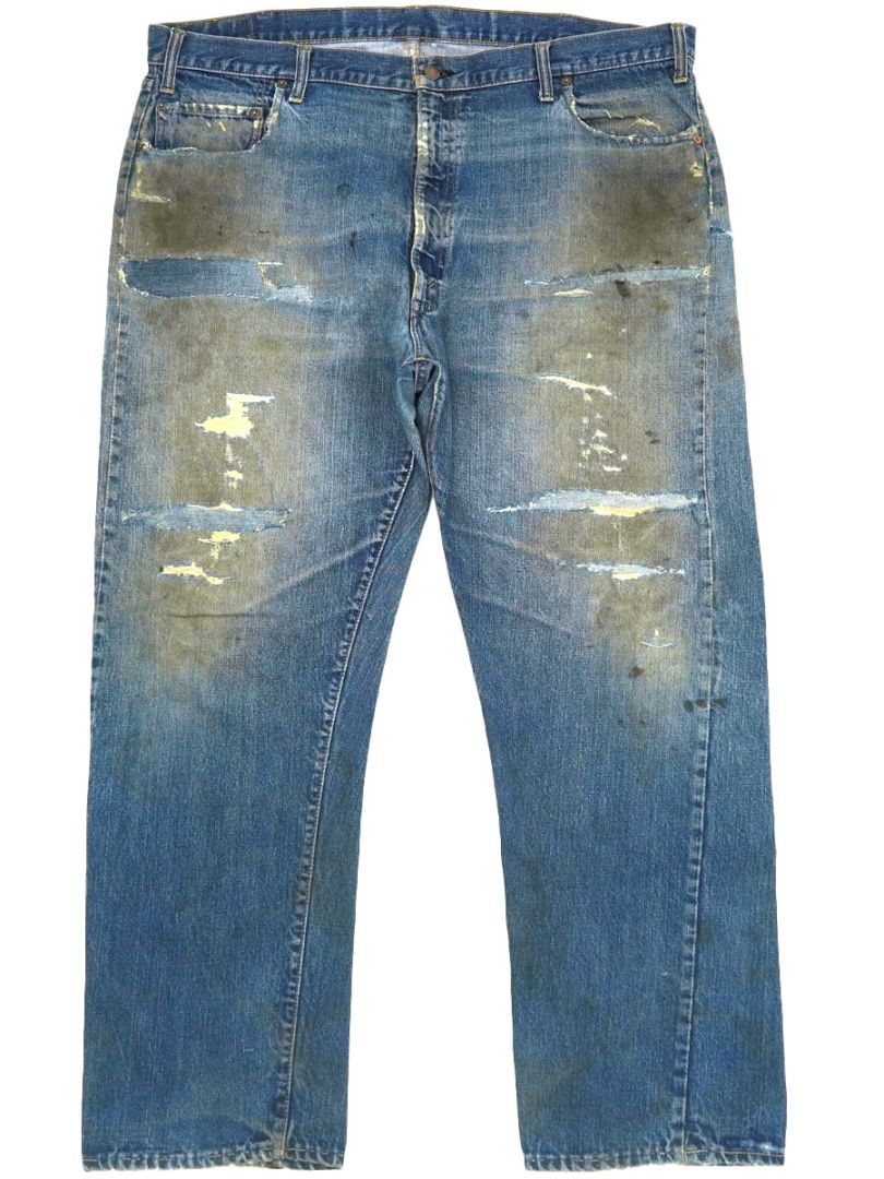 60's Levi's 505 BIG-E デニムパンツ 味ありリペア 渋雰囲気 実寸(44.5x30位)