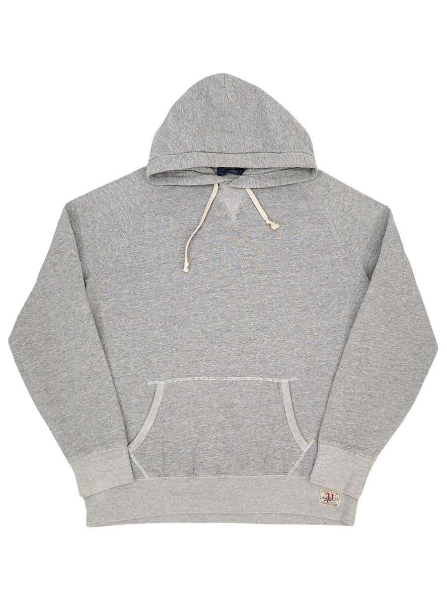 美品　RRL メンズ　スウェット　長袖　切り替え　エルボーパッチ　グレー　XL 美品 RRL メンズ スウェット 長袖 切り替え エルボーパッチ