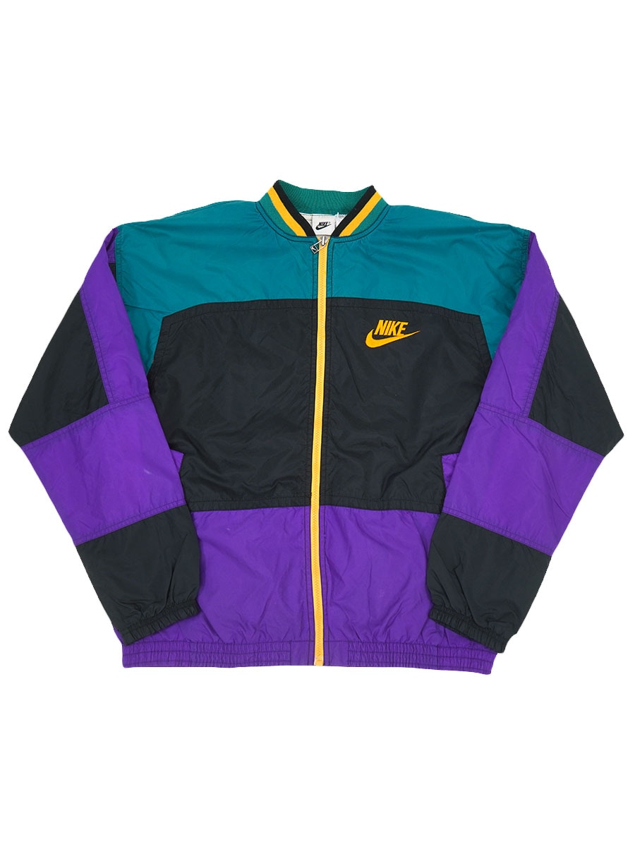 90's古着 ナイキ マルチカラー切替 刺繍 ナイロンジャケット 3XLサイズ. 90's NIKE マルチカラー 切り替え ナイロンジャケット 表記(XL