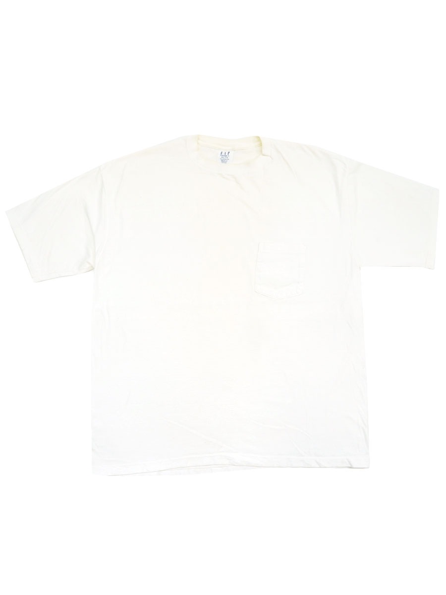 OLD GAP 100%コットン ポケットTシャツ ホワイト 表記(XXL) USA製