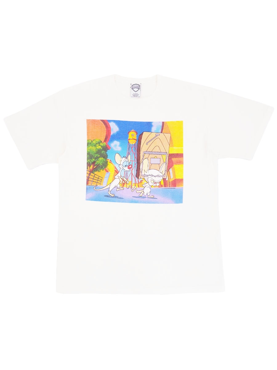「特別あたり」「プリン」US10 90's ANIMANIACS ''ピンキー&ブレイン'' プリントTシャツ