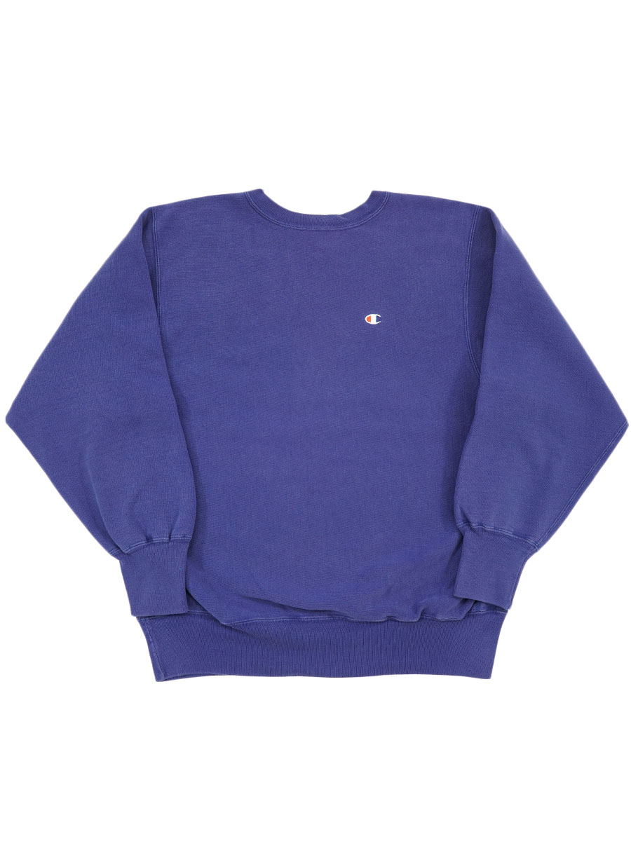 90's 刺繍タグ チャンピオンRW 無地 ミッドナイトブルー 表記(XL