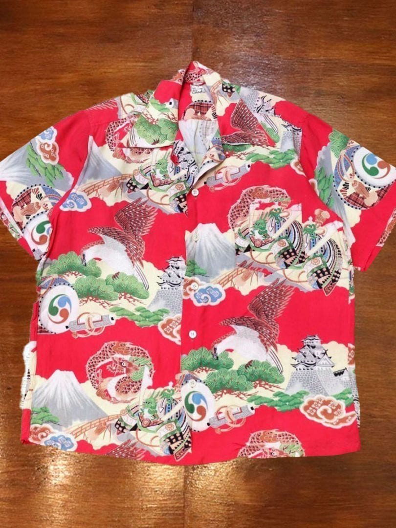 1940s HAWAIIAN SHIRT , Size Ｍ