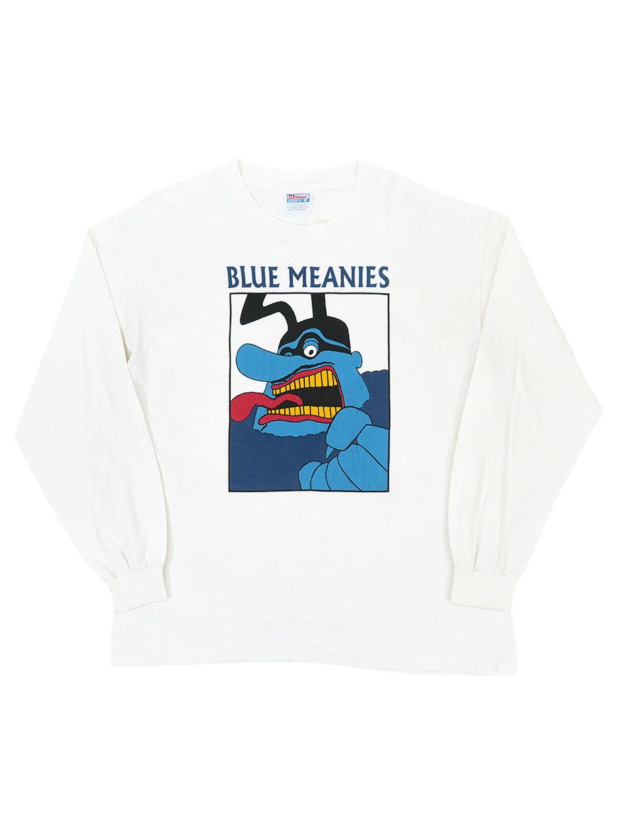 00's Hanes ''BLUE MEANIES'' プリント L/S Tシャツ ホワイト 表記(L)