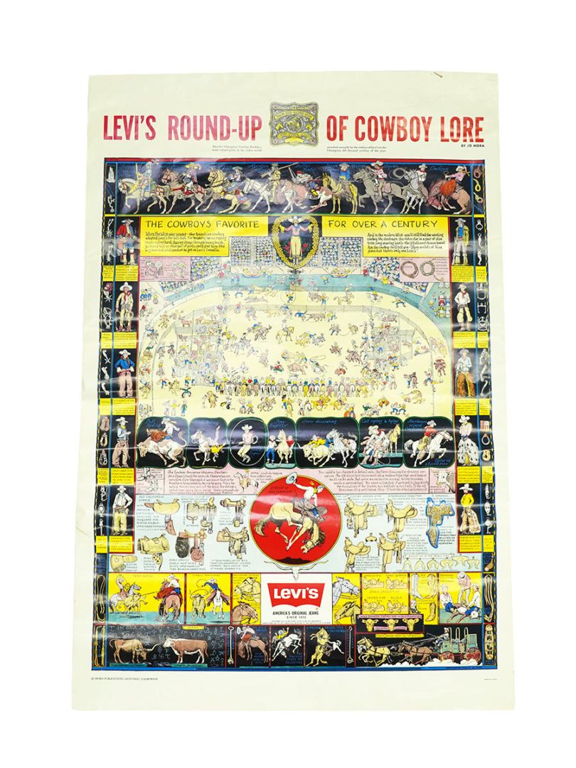 60's~ Levi's Jo Mora ''LEVI'S ROUND-UP OF COWBOY LORE 60's~ Levi's Jo Mora ''LEVI'S ROUND-UP OF COWBOY LORE