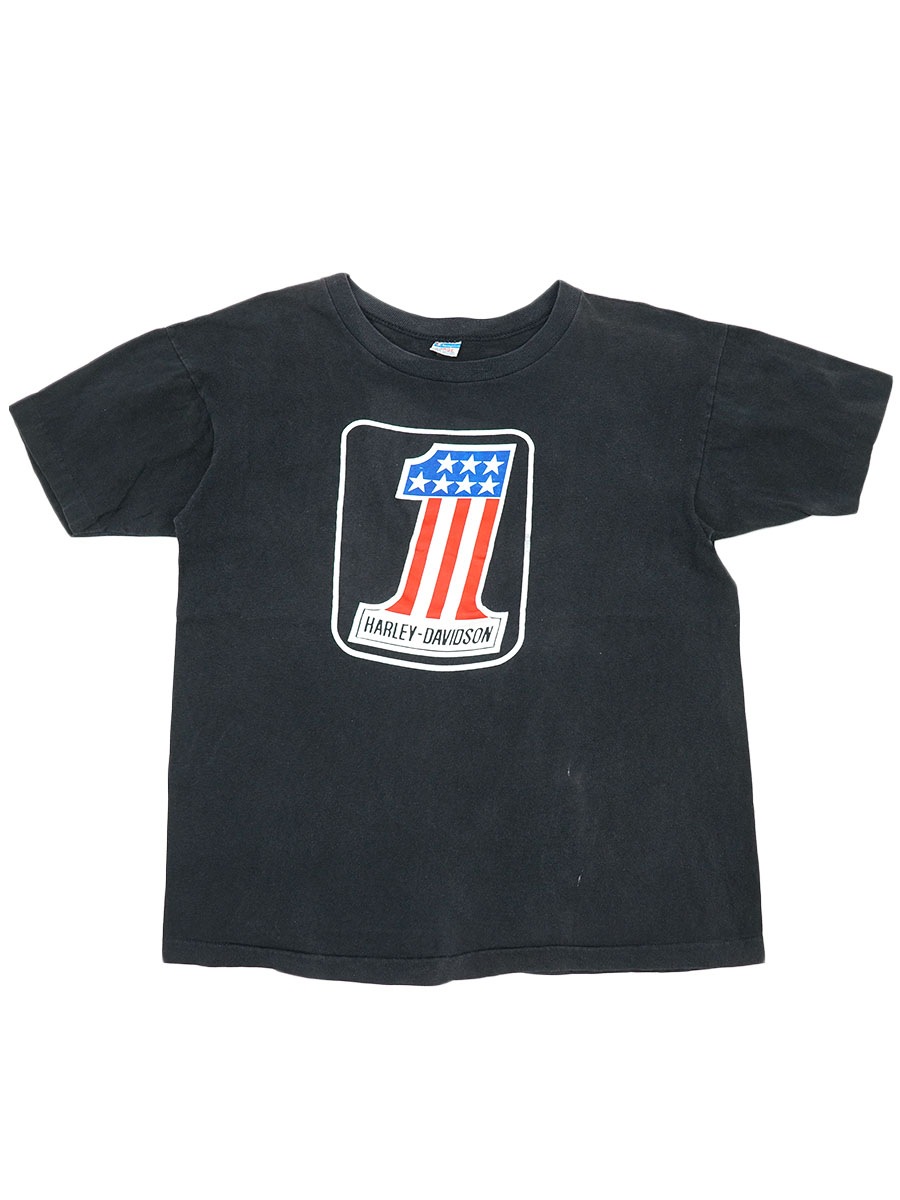 70's バータグ チャンピオン ハーレーダヴィッドソン #1 Tシャツ 表記