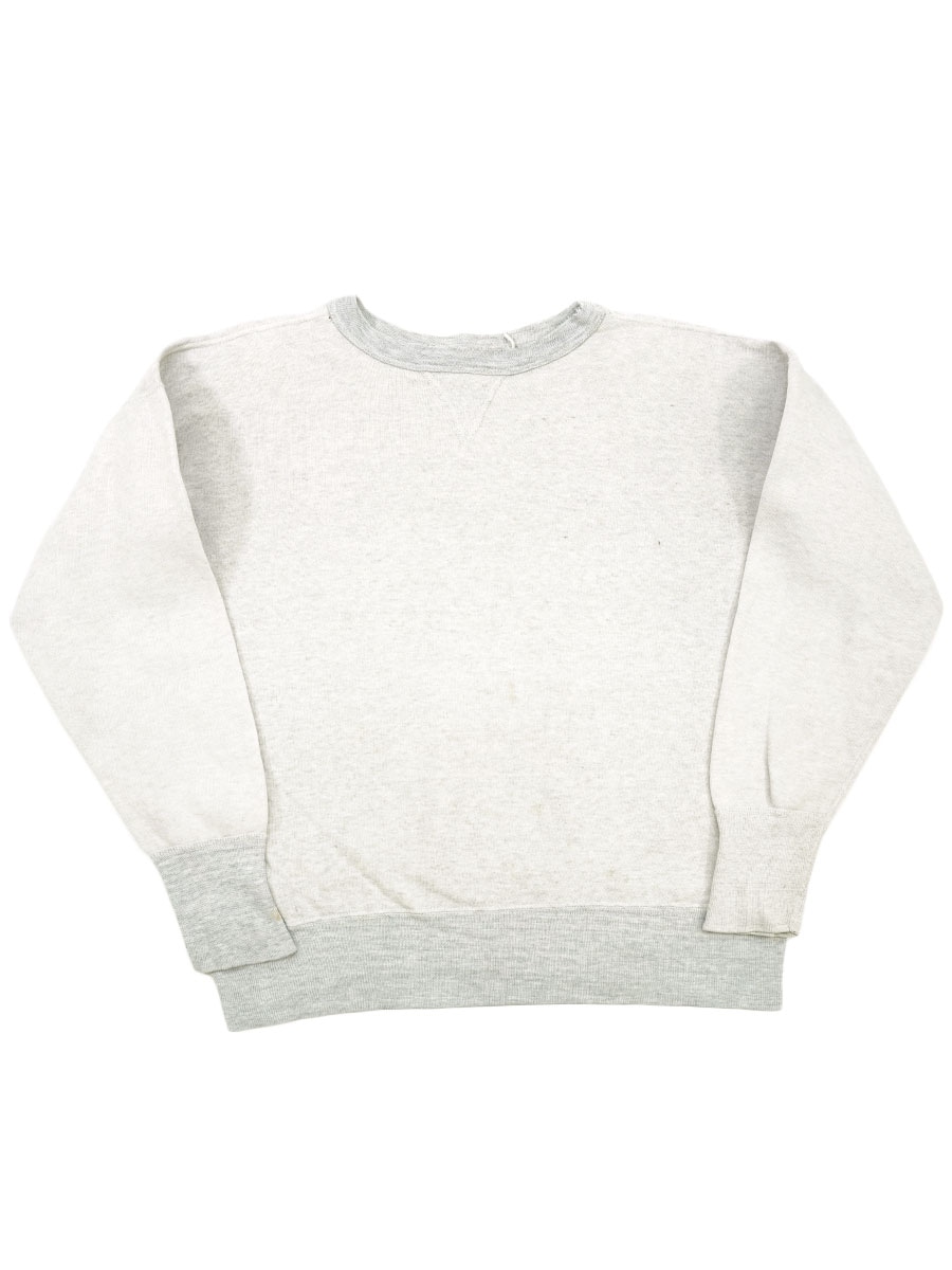 50's 前V セットインスリーブスウェット 2トーン 無地グレー