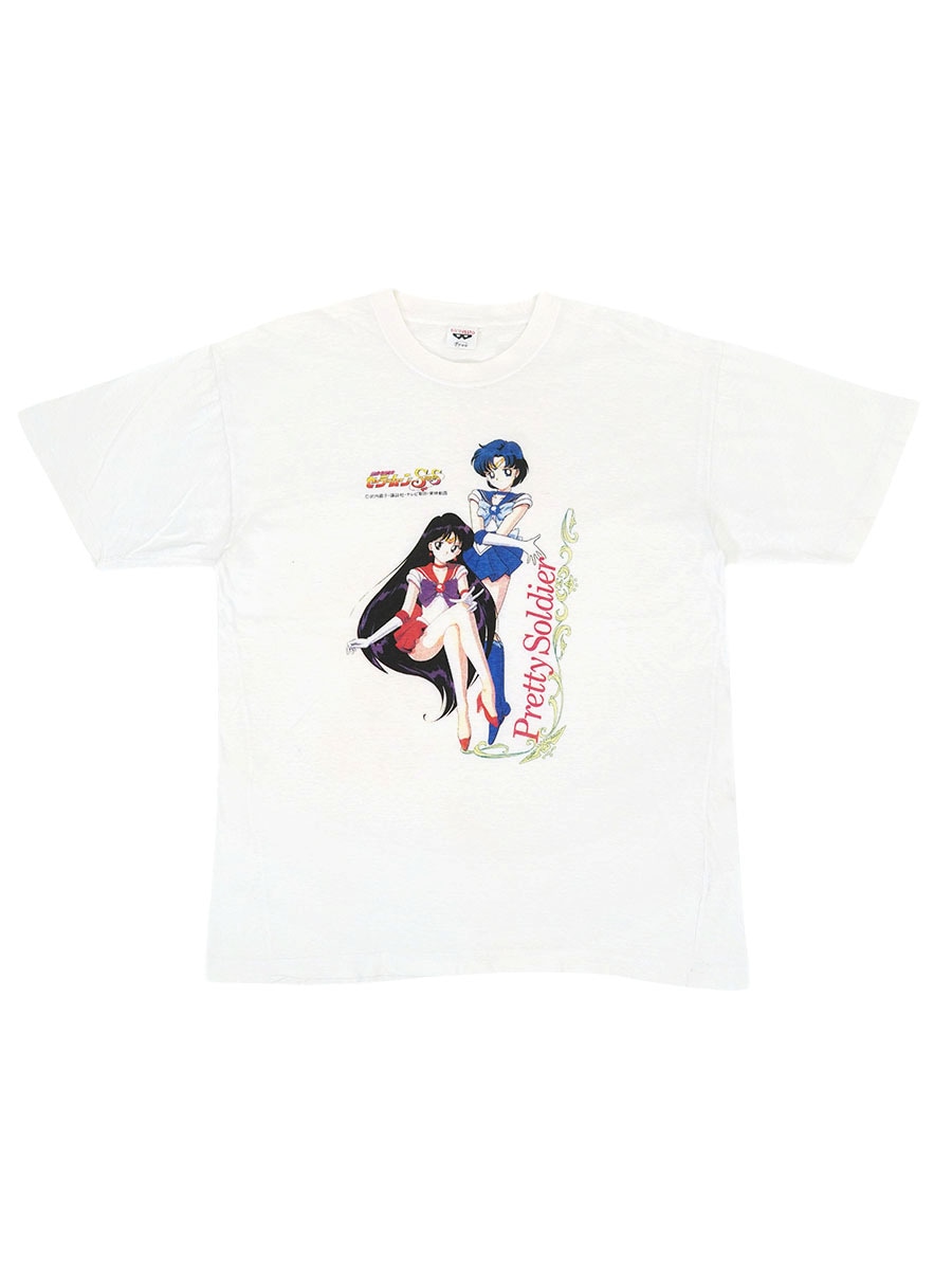 美少女戦士セーラームーン Tシャツ Lサイズ 両面プリント ホワイトボディ 90's BANPRESTO ''美少女戦士セーラームーン'' プリントTシャツ