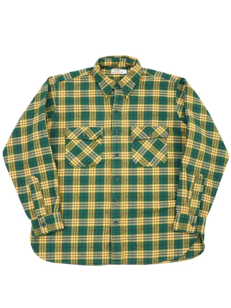 80's～ L.L.BEAN 好配色チェック ティンバーラインシャツ 表記