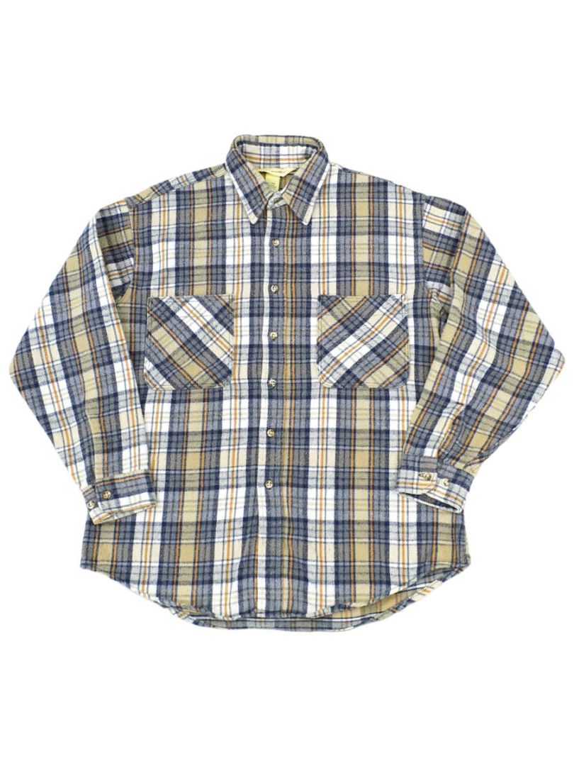 90's St.JOHN'S BAY 好配色チェック フランネルシャツ 表記(L