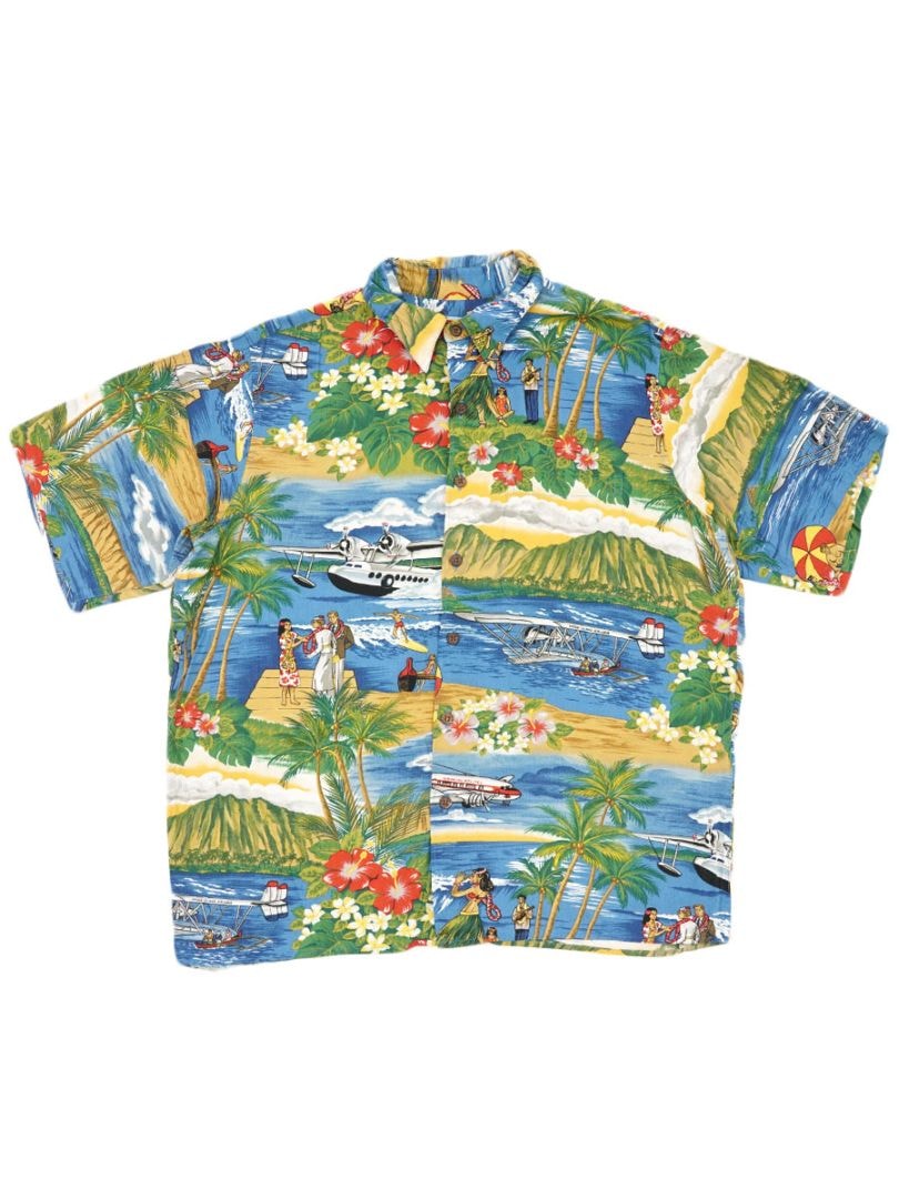 80's～ Reyn Spooner ダイヤモンドヘッドタグ レーヨンハワイアン