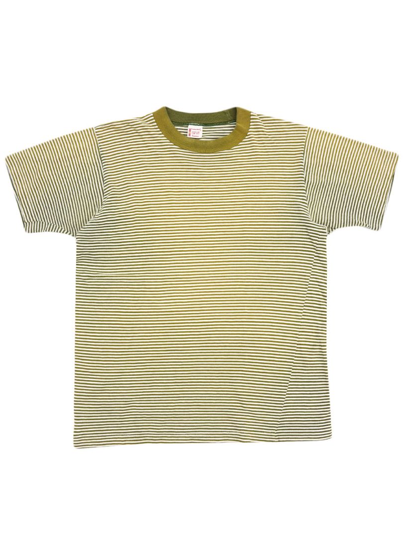 60s ボーダーシャツ 60's TOWNCRAFT 黄緑×白 ボーダー Tシャツ 表記(M) | すべての