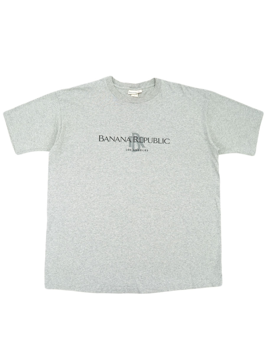 90's BANANA REPUBLIC ''Los Angeles'' ロゴプリントTシャツ グレー 表記(L) USA製