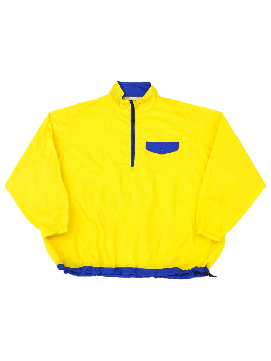 80's～ L.L.BEAN 2トーン切り替え ハーフジップ ナイロンプル