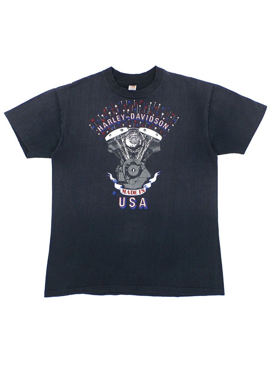70's Hanes ''HARLEY-DAVIDSON MADE IN USA'' エンジンプリント