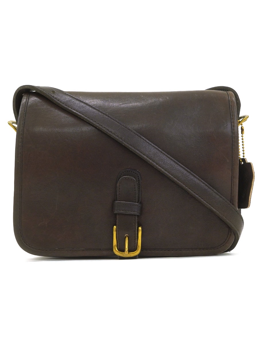 COACH ブラウンレザーショルダーバッグ COACH レザー ショルダーバッグ ブラウン USA製 | SOLD OUT