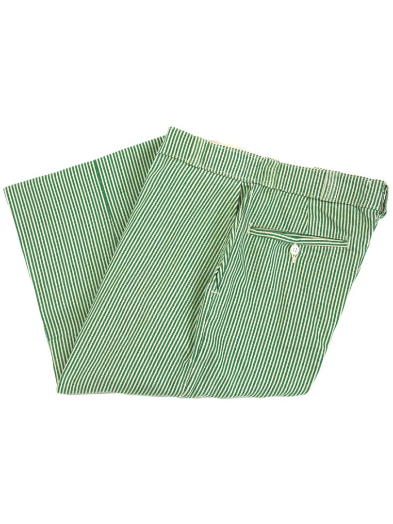 60's WORK WEAR CORPORATION 緑x白ストライプ 100％コットン ワーク