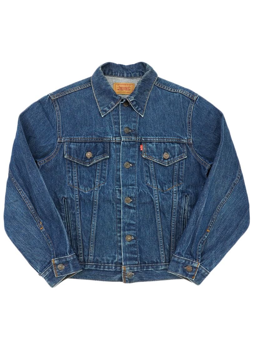 極美品✨濃紺◎L リーバイス 72334 デニムジャケット 70506型ポケ付き 80's Levi's 70506 4ポケ デニムジャケット 濃紺 表記(40) USA製