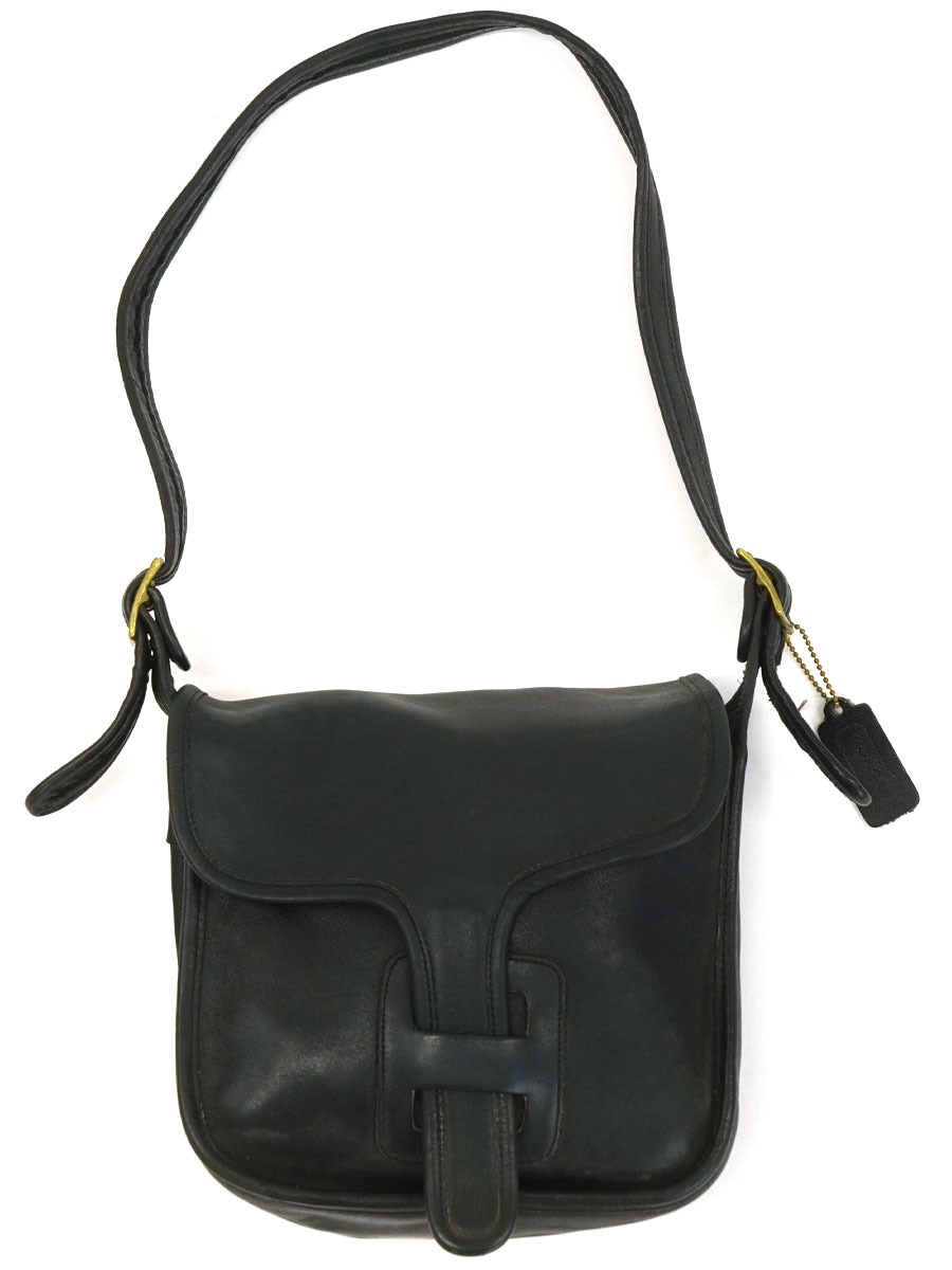 COACH ブラックレザー ショルダーバッグ COACH レザー ショルダーバッグ ブラック | SOLD OUT
