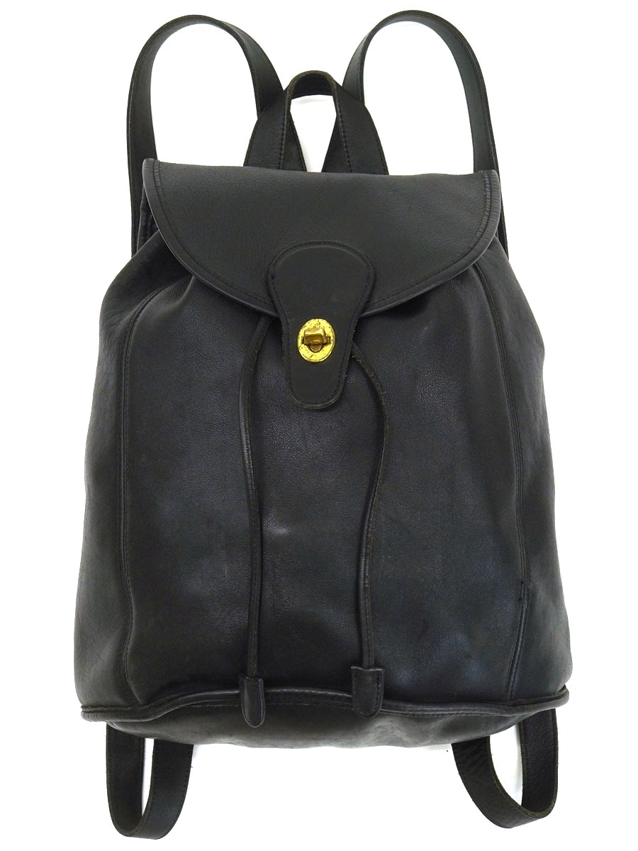 COACH ブラックレザー リュック　黒 COACH レザー リュックサック ブラック USA製 | すべての商品