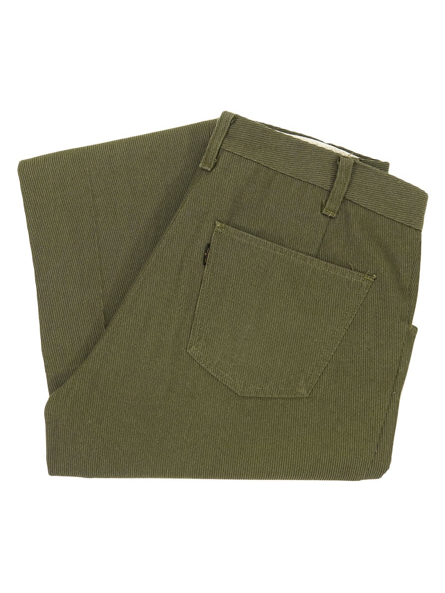 70's Levi's BIG-E STA-PREST ピケ スタプレパンツ オリーブ 実寸(32x27.5位)
