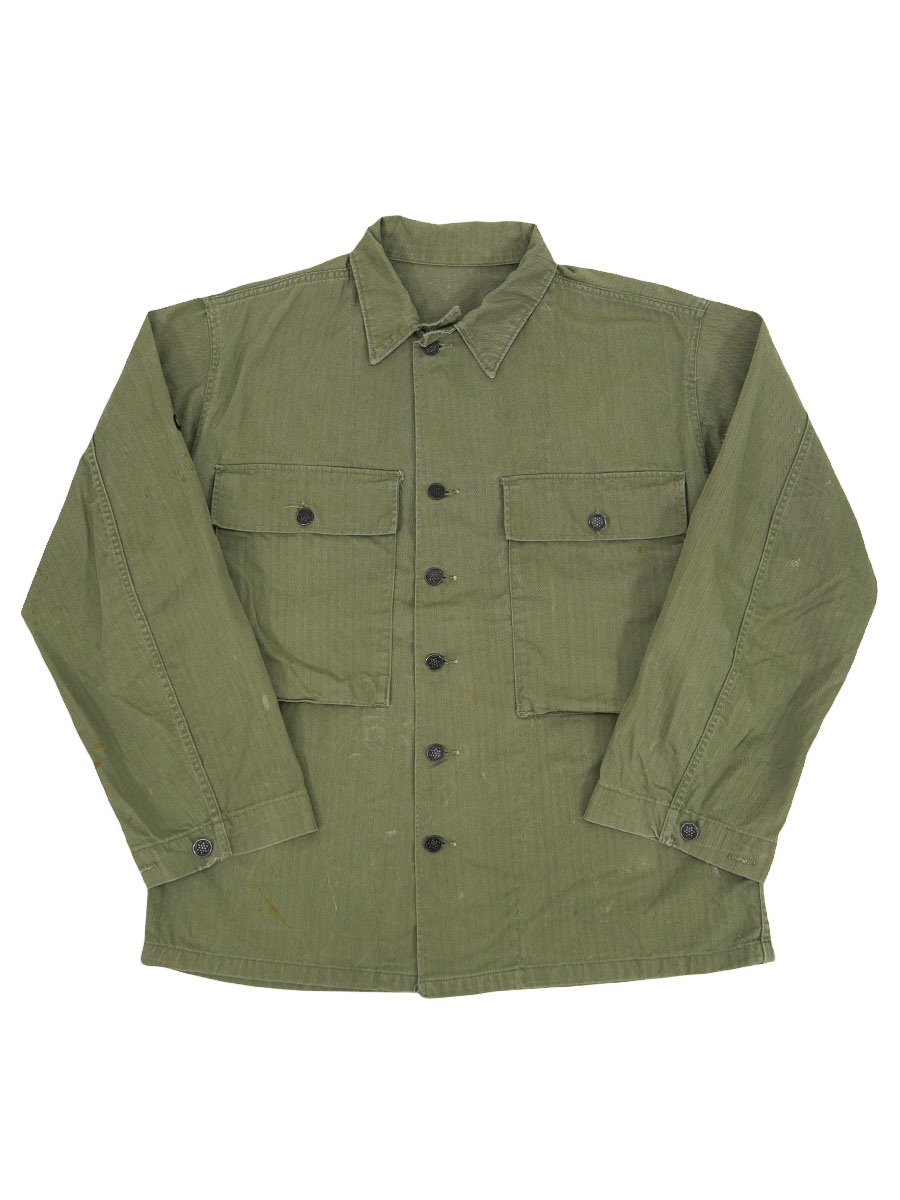 【シャッツイチェン】 スタンドカラー ジャケット　サイズ38　ベージュ　上海製 40's U.S.ARMY M-43 HBTジャケット 13スターボタン 実寸(38位