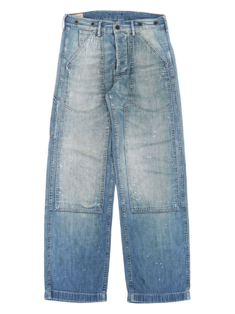 ラルフローレン バックルバック ダブルニー デニムパンツ 実寸(29.5x29