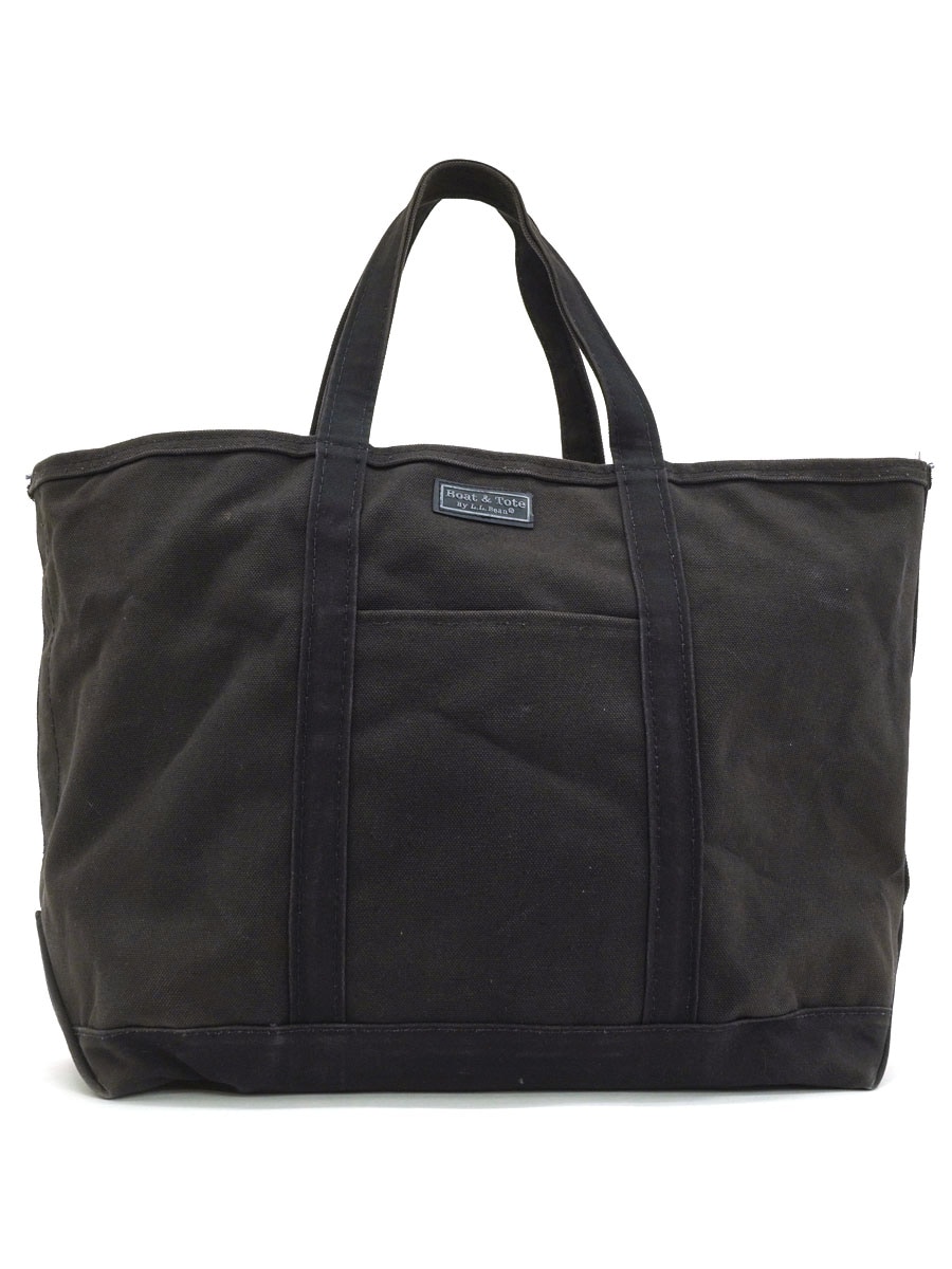 90's～ L.L.Bean BOAT AND TOTE ジッパー付き オールブラック
