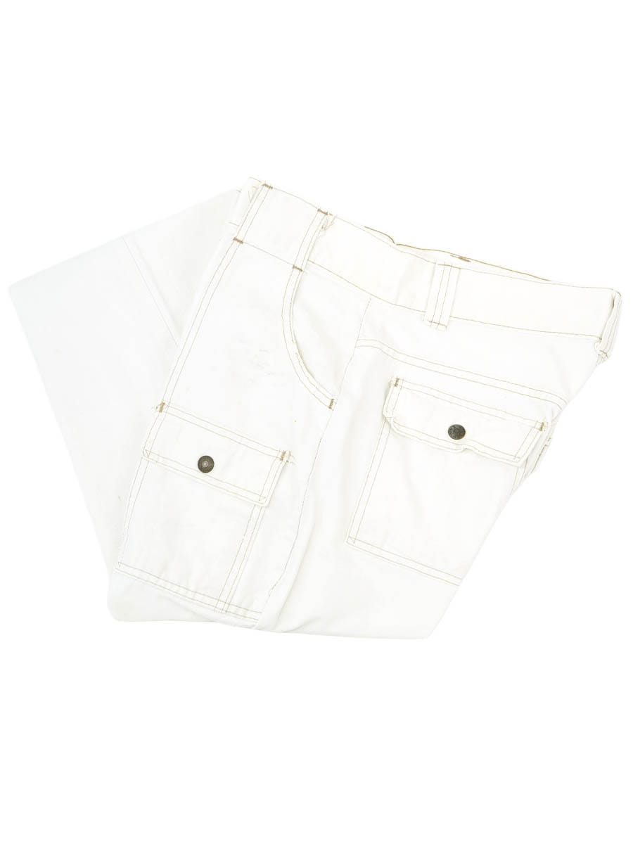 70'S LEVI'S 676-2654 BUSH PANTS WHITE (APPROX.W31 32)