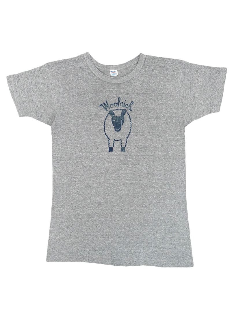 80's トリコタグ チャンピオン ''Woolrich'' 両面プリント 霜降りT