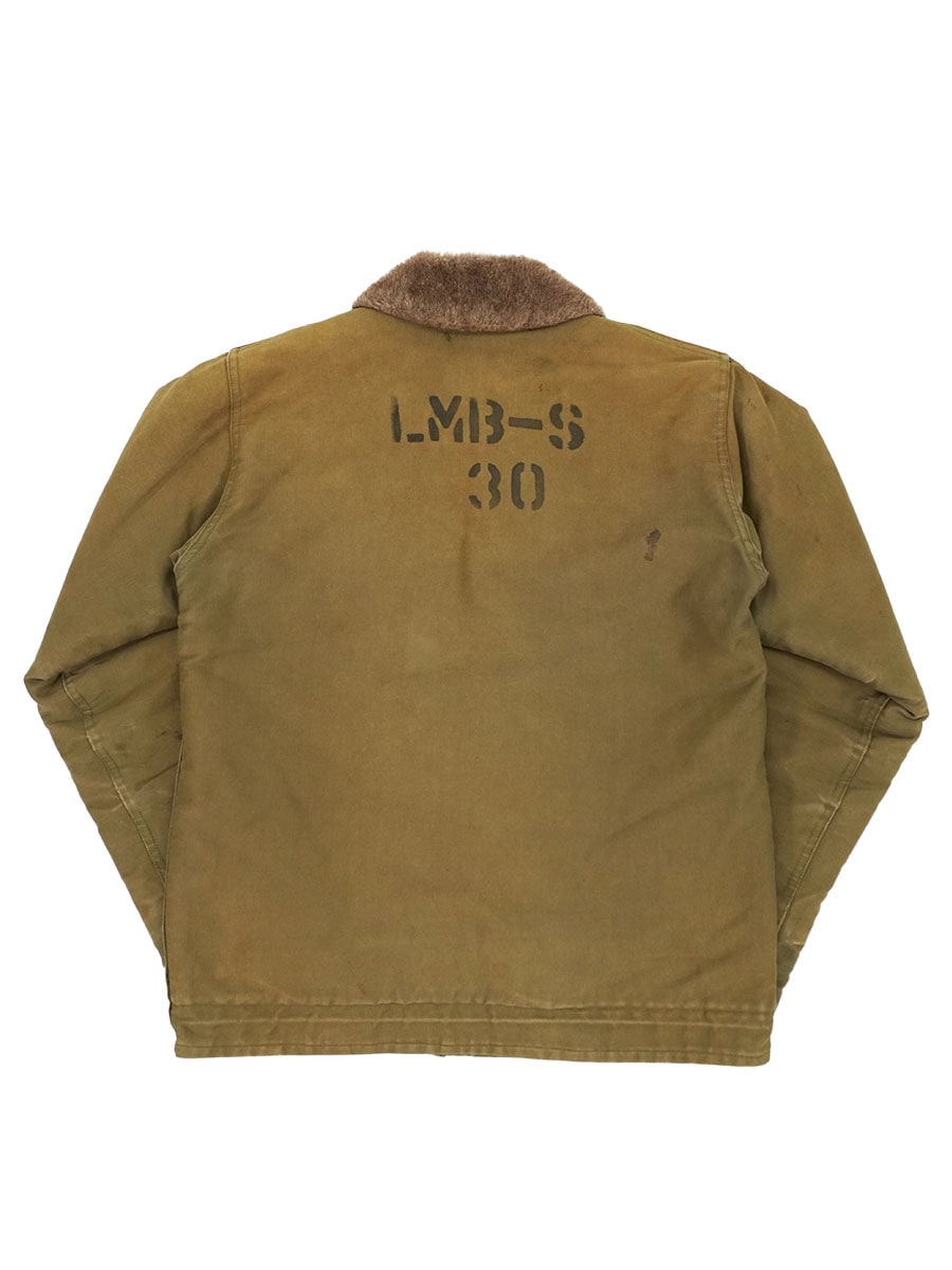 40's U.S.NAVY N-1 デッキジャケット 実寸(38位) 背面ステンシル