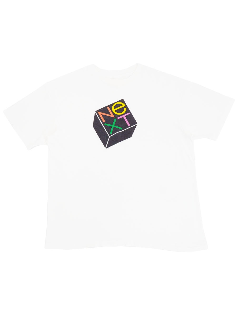 80's～ ''NeXT'' プリントTシャツ ホワイト 実寸(L位) | すべて