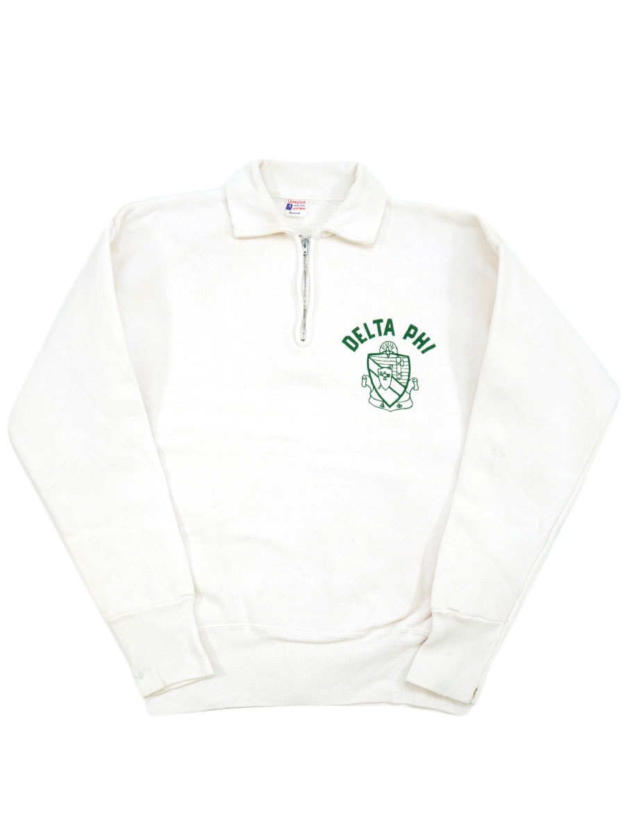 50's ランタグ チャンピオン ''DELTA PHI'' 襟付きハーフジップ
