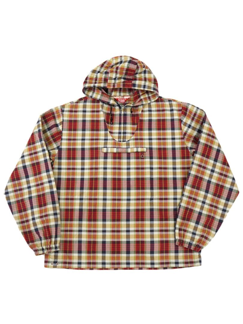 60's Silton H/Z P/O マドラスチェック アノラックパーカ 表記(M
