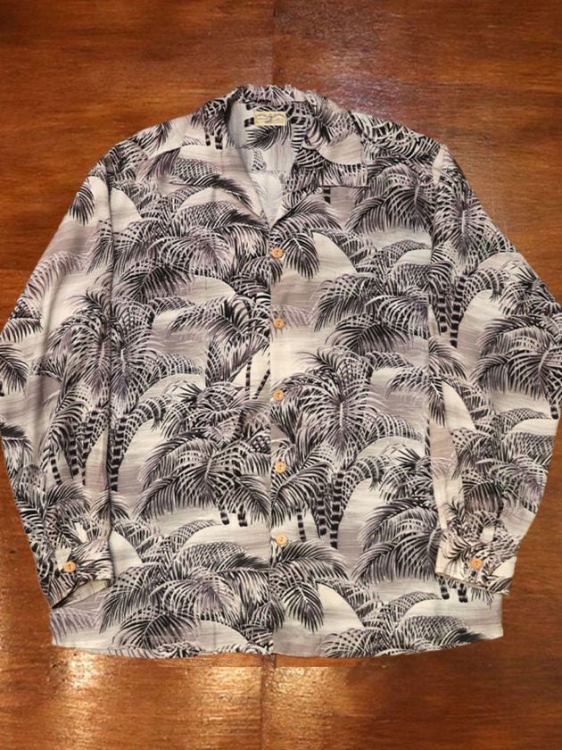 1950s L/S HAWAIIAN SHIRT , Size L
