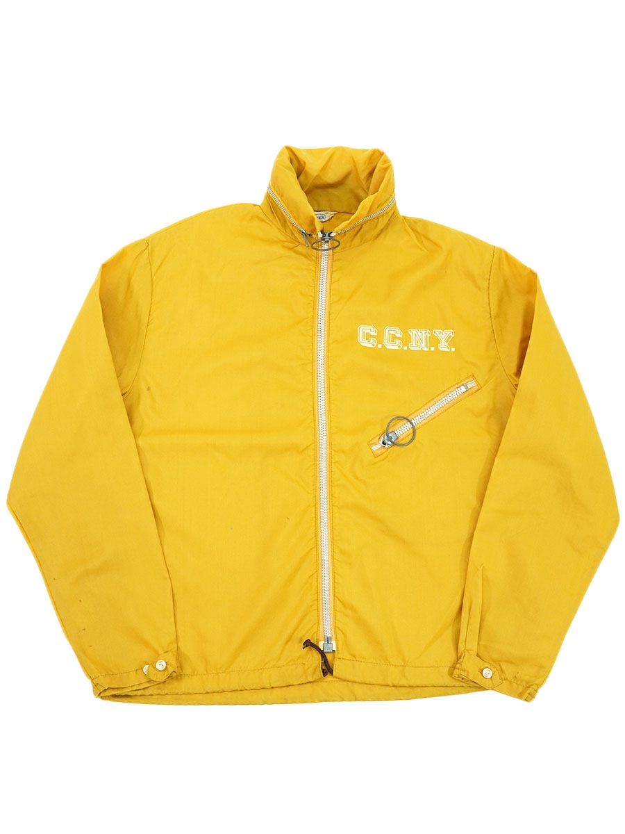 60's ARTEX ''C.C.N.Y.'' フード付き ナイロンジャケット からし 表記