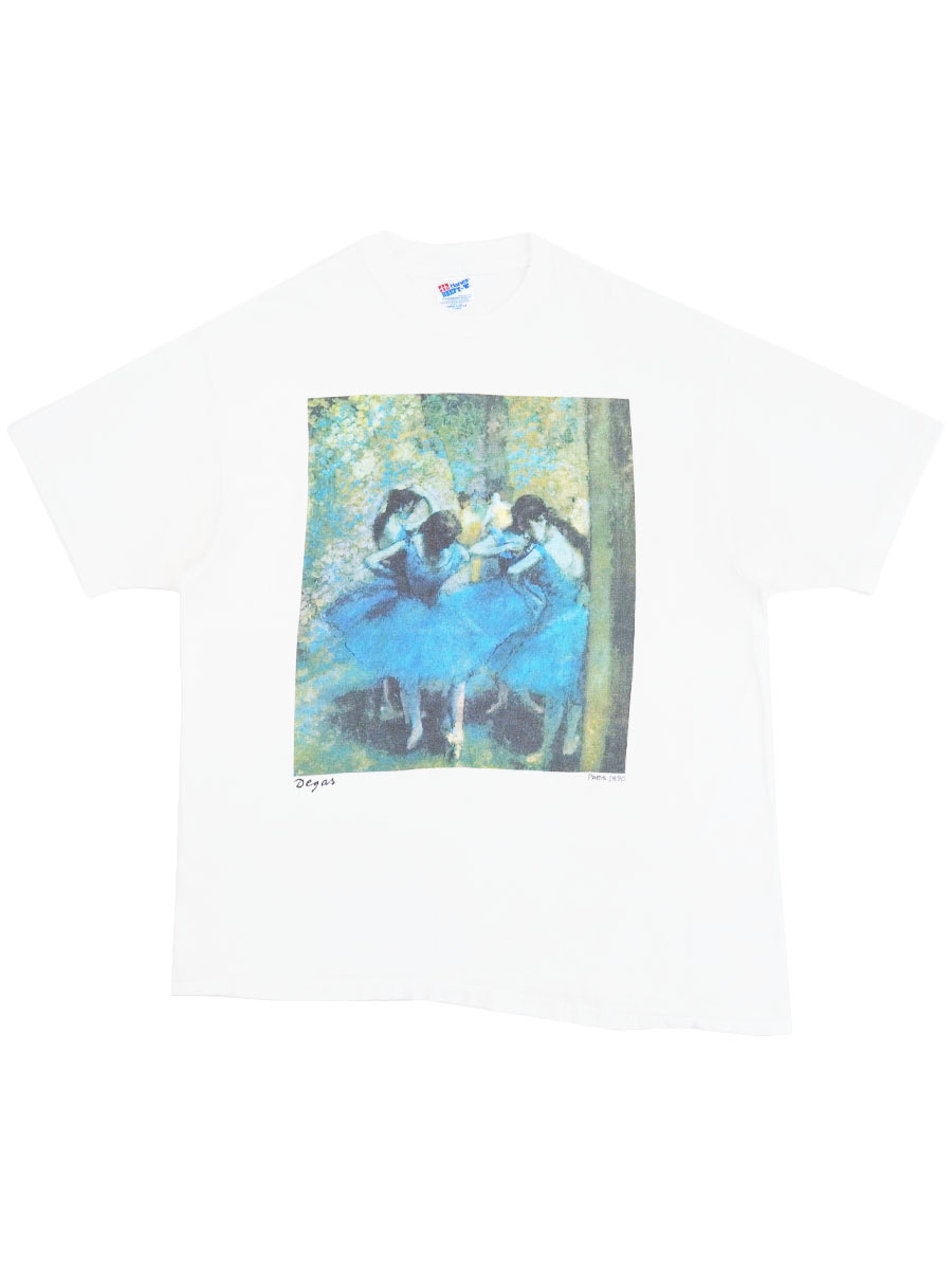90's Hanes エドガー・ドガ ''青い踊り子たち'' プリントTシャツ 表記