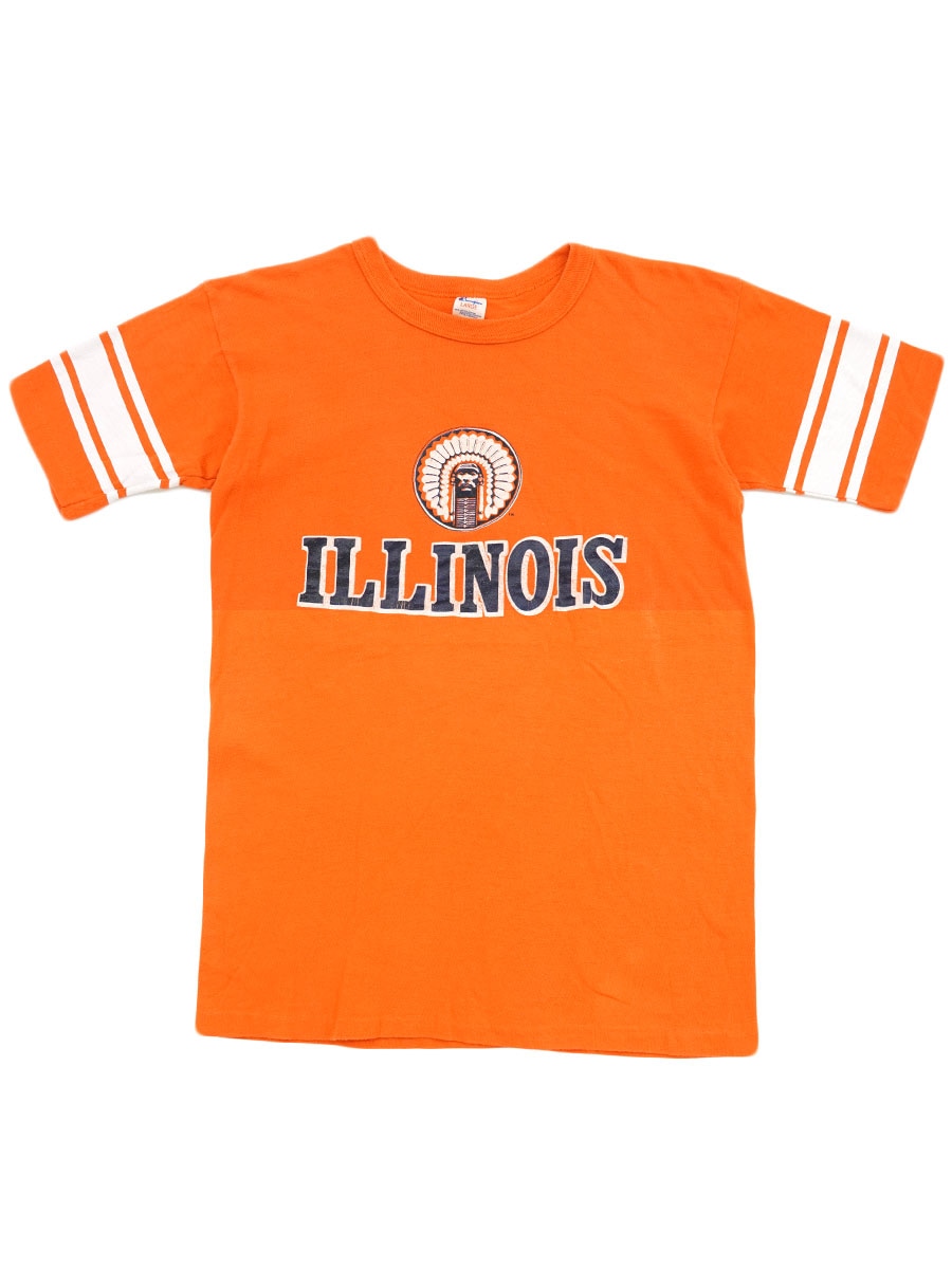 80's トリコタグ チャンピオン ''ILLINOIS'' フットボールTシャツ 表記