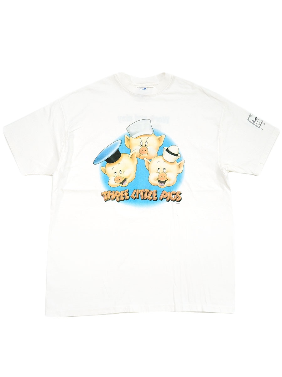 90's Hanes ''Three Little Pigs'' プリントTシャツ 表記(XL) USA製