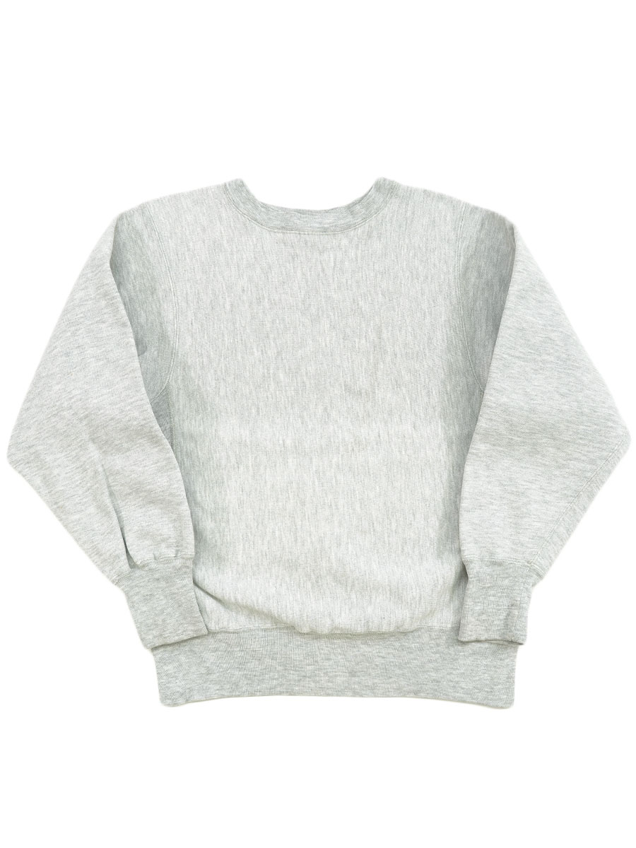 80's Champion×LAND'S END Wネーム リバースウィーブ 無地グレー 表記