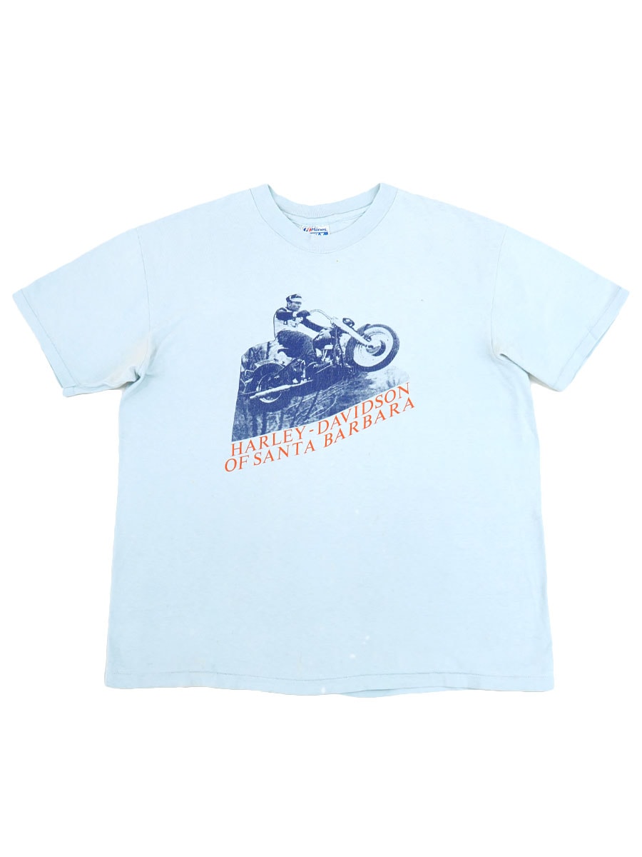 80's Hanes ''HARLEY DAVIDSON OF SANTA BARBARA'' 両面プリントT