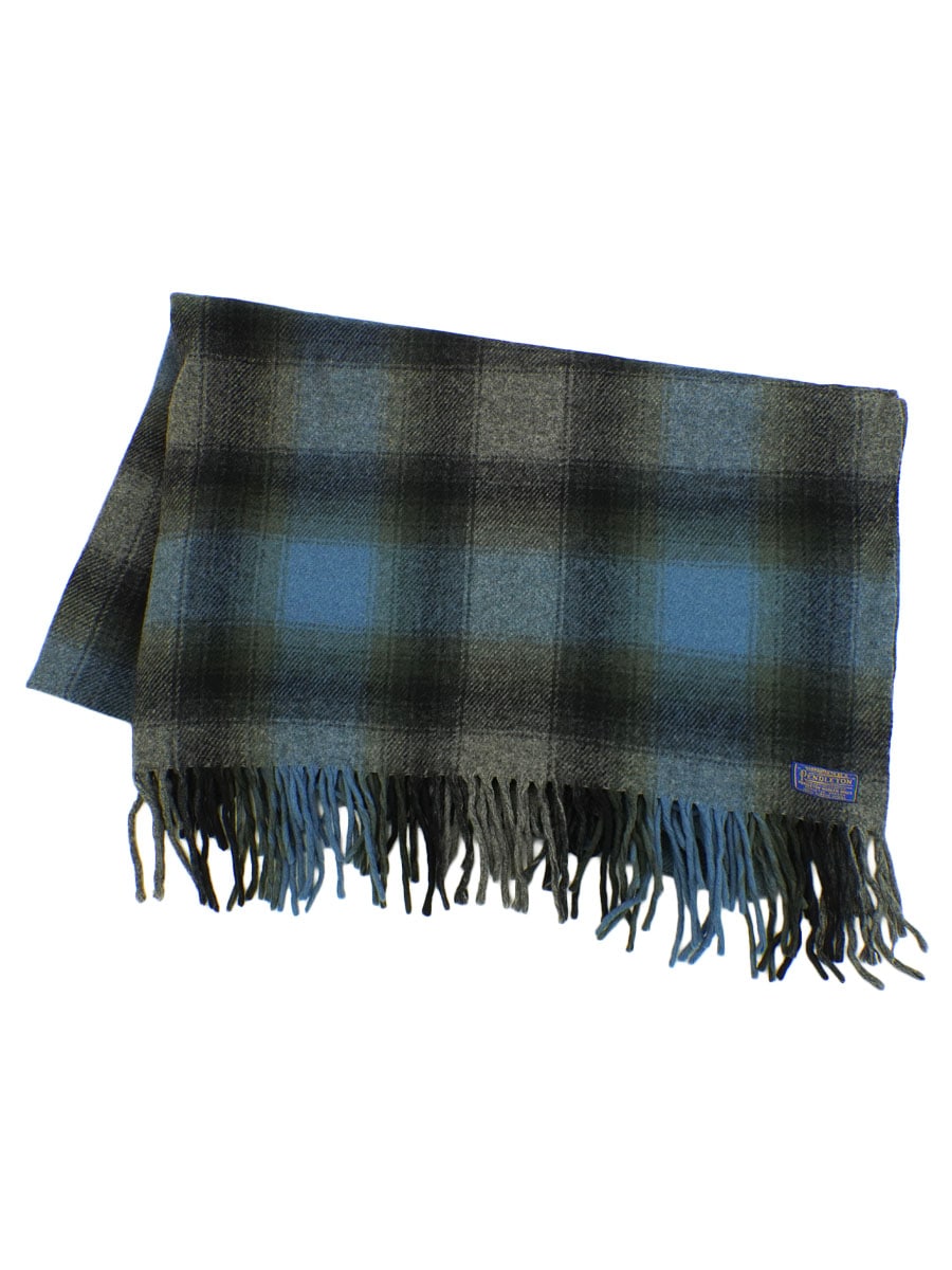 50's～ PENDLETON オンブレーチェック ウールブランケット 実寸