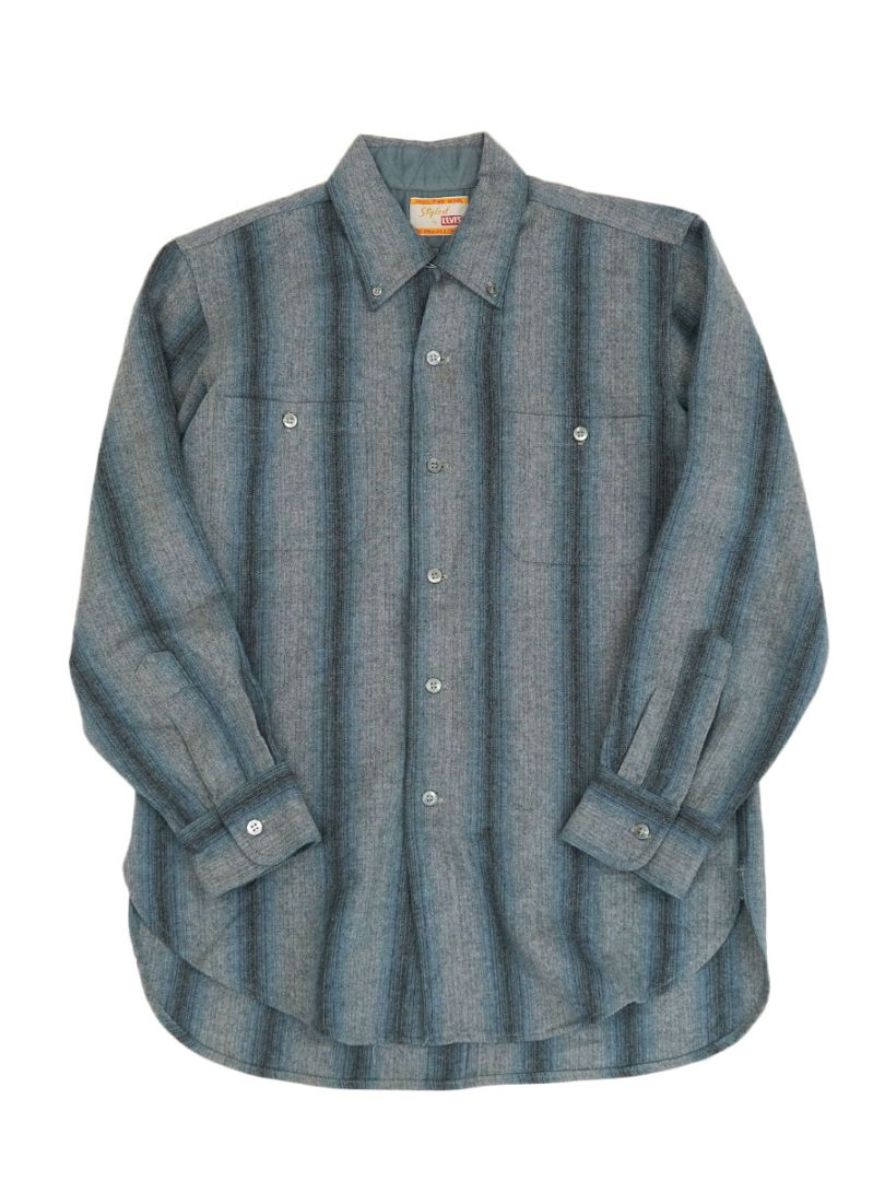 60's Styled by LEVI'S ストライプ柄 ループカラー 3点留め B.D ウール 60's Styled by LEVI'S ストライプ柄 ループカラー 3点留め B.D ウール