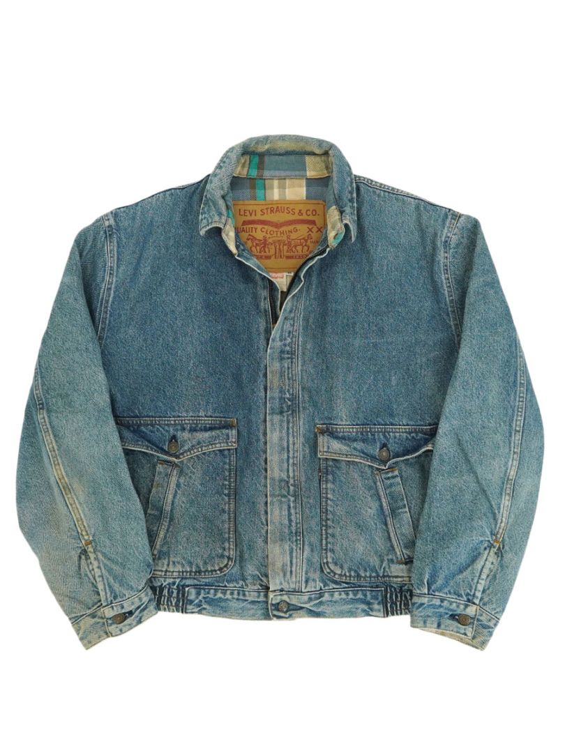 【希少】英国購入　ヴィンテージ　90’s　毛100％ライナー付き　ノバチェック 90's Levi's 70699 チェックネルライナー ブラックデニム