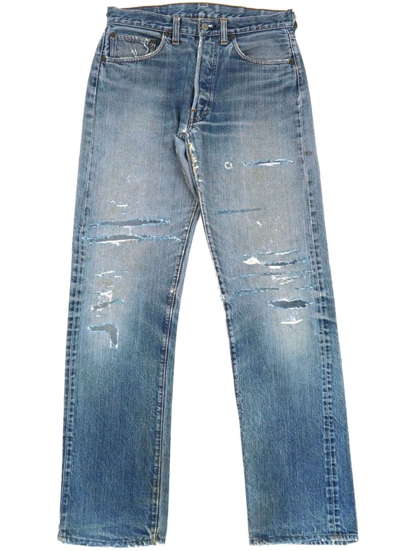 masa様 LEVIS Levi's 1点物 70's 501 66前期 Rタブ 70's Levi's 501 Rマークのみタブ 66前期 デニムパンツ 味ありリペア