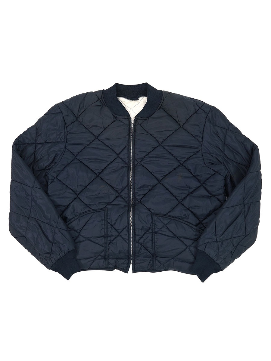 70's～ 裏サーマル キルティングジャケット ダークネイビー 実寸(L位