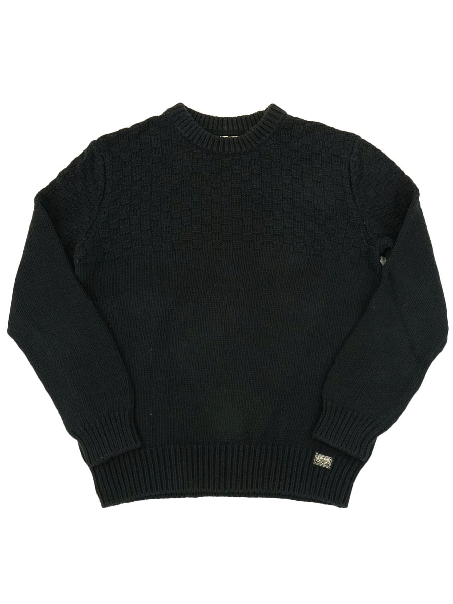 DENIM & SUPPLY RALPH LAURENコットン/ラミー/リネン ニット 表記(L) 黒