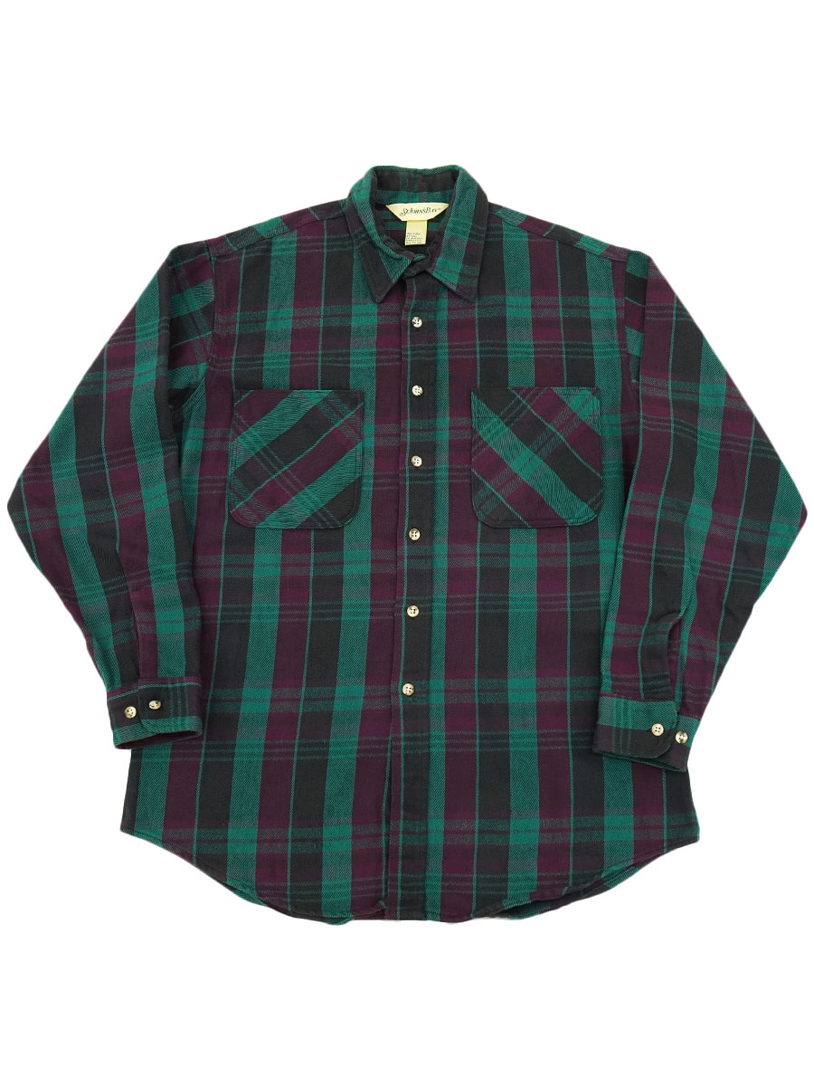 St. John's Bay フランネルシャツ 青黒チェック ST JOHN'S BAY ネルシャツ Lサイズ 青黒チェック 好配色 - メルカリ